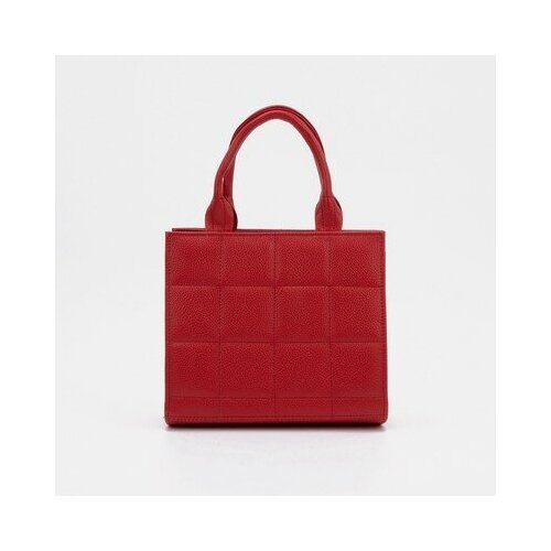 фото Тоут, отдел на молнии, наружный карман, длинный ремень, цвет красный textura