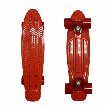Скейтборд (круизер) ecoBalance, красный с красными колесами
