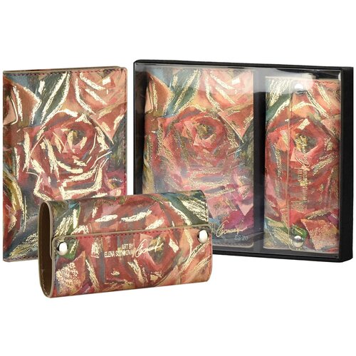 Комплект для паспорта Феникс+, красный, розовый коробка с крышкой для ремня из крафт бумаги canze подарочная коробка для украшений красного и черного цвета