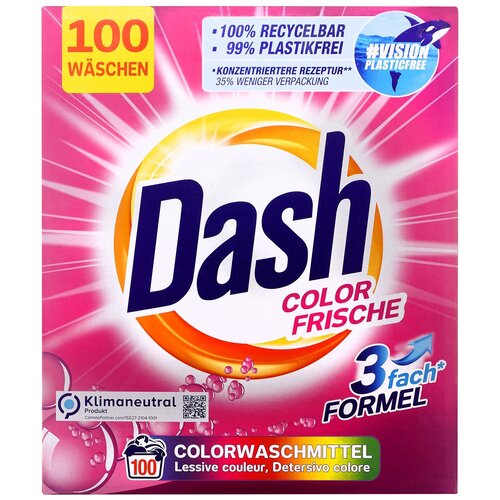 Стиральный порошок Dash Color Frische 3 fash FORMEL 6 кг. 100 стирок