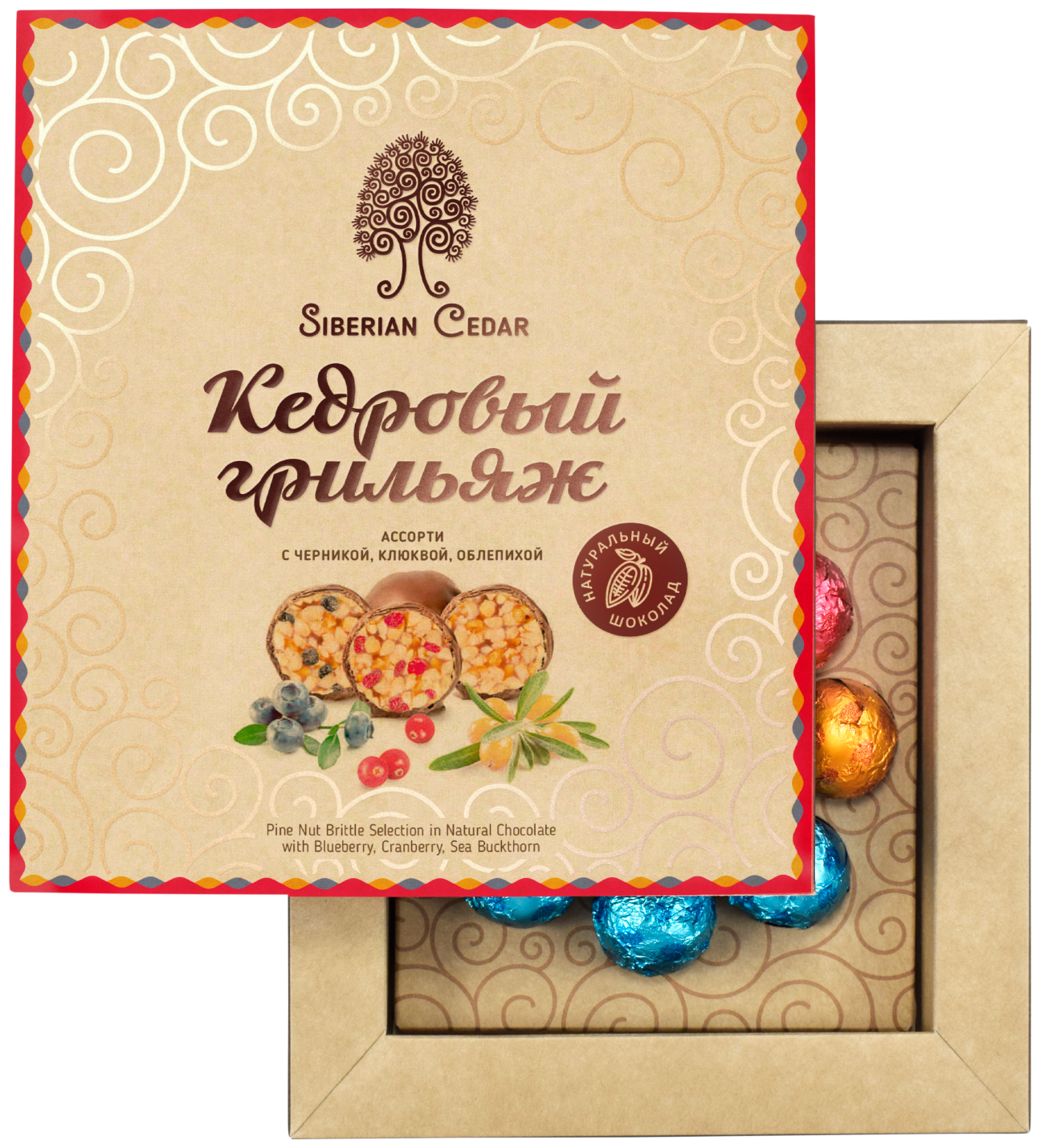 Кедровый грильяж Сибирский Кедр ассорти, 120 г - фото №1