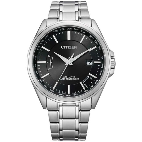 Наручные часы CITIZEN Radio Controlled CB0250-84E, серебряный, черный