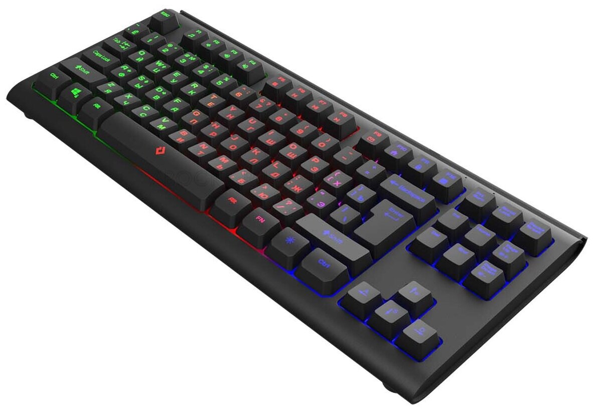 Игровая клавиатура RGB-цветная подсветка, Клавиатура проводная Red Square Mini, цвет:черный