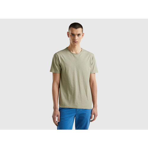 Футболка UNITED COLORS OF BENETTON, размер EL, хаки футболка united colors of benetton мужская 22p 3bl0j16d4 501 xxl