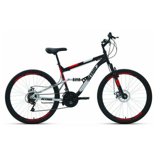 Велосипед горный с колесами 26 Altair MTB FS 26 20 D черно-красный 18 скоростей рама 16 1560500₽