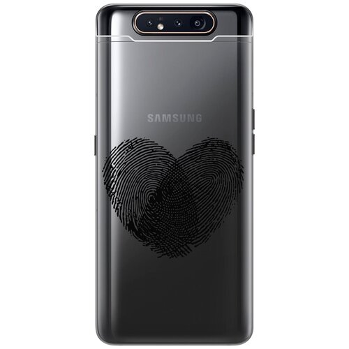 Силиконовый чехол с принтом Lovely Fingerprints для Samsung Galaxy A80 / A90 / Самсунг А80 / А90 силиконовый чехол на samsung galaxy a80 a90 самсунг а80 а90 прозрачный