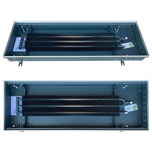 Внутрипольный конвектор Techno Usual KVZ 350-85-1600C с естественной конвекцией окантовка цвет серебро без решетки 23060₽