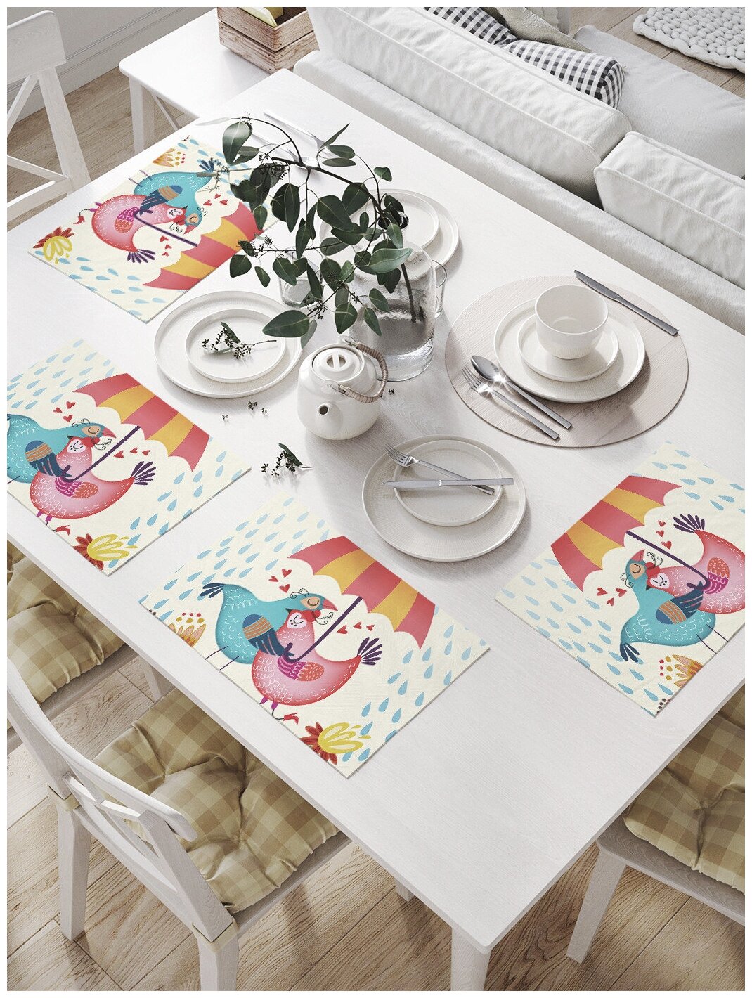 Сервировочные салфетки на стол / прямоугольные / тканевые 32x46