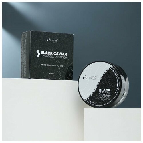 Esthetic House Гидрогелевые патчи для глаз Black Caviar Hydrogel Eye Patch с экстрактом черной икры, 60 шт.