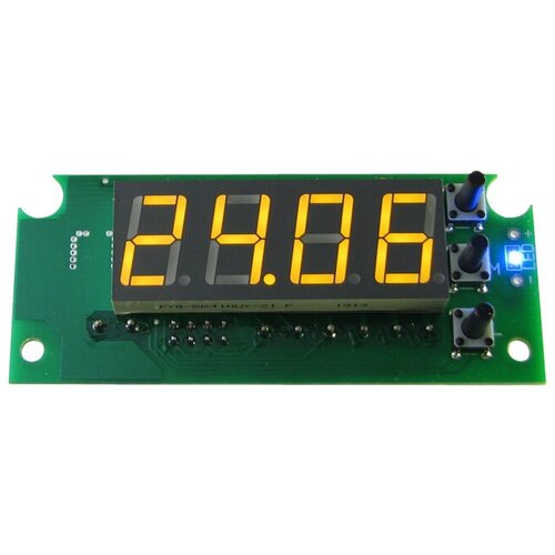 Цифровой встраиваемый термостат с выносным датчиком, -55°C..+125°C, 15А, ультра-яркий желтый