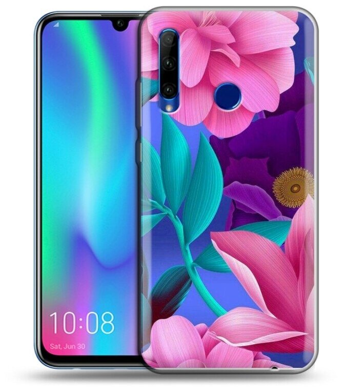 Дизайнерский силиконовый чехол для Huawei Honor 10i/20е Цветы