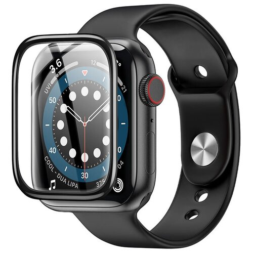 HOCO / Защитное стекло /Защитное стекло для Apple Watch 44mm черное / A29 3D 9h clear