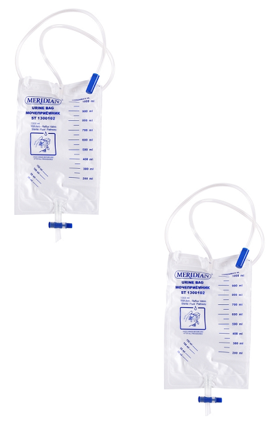 Набор Мочеприемник Меридиан 1000мл стандартный(прикроватный) ST1300102 (2 шт)