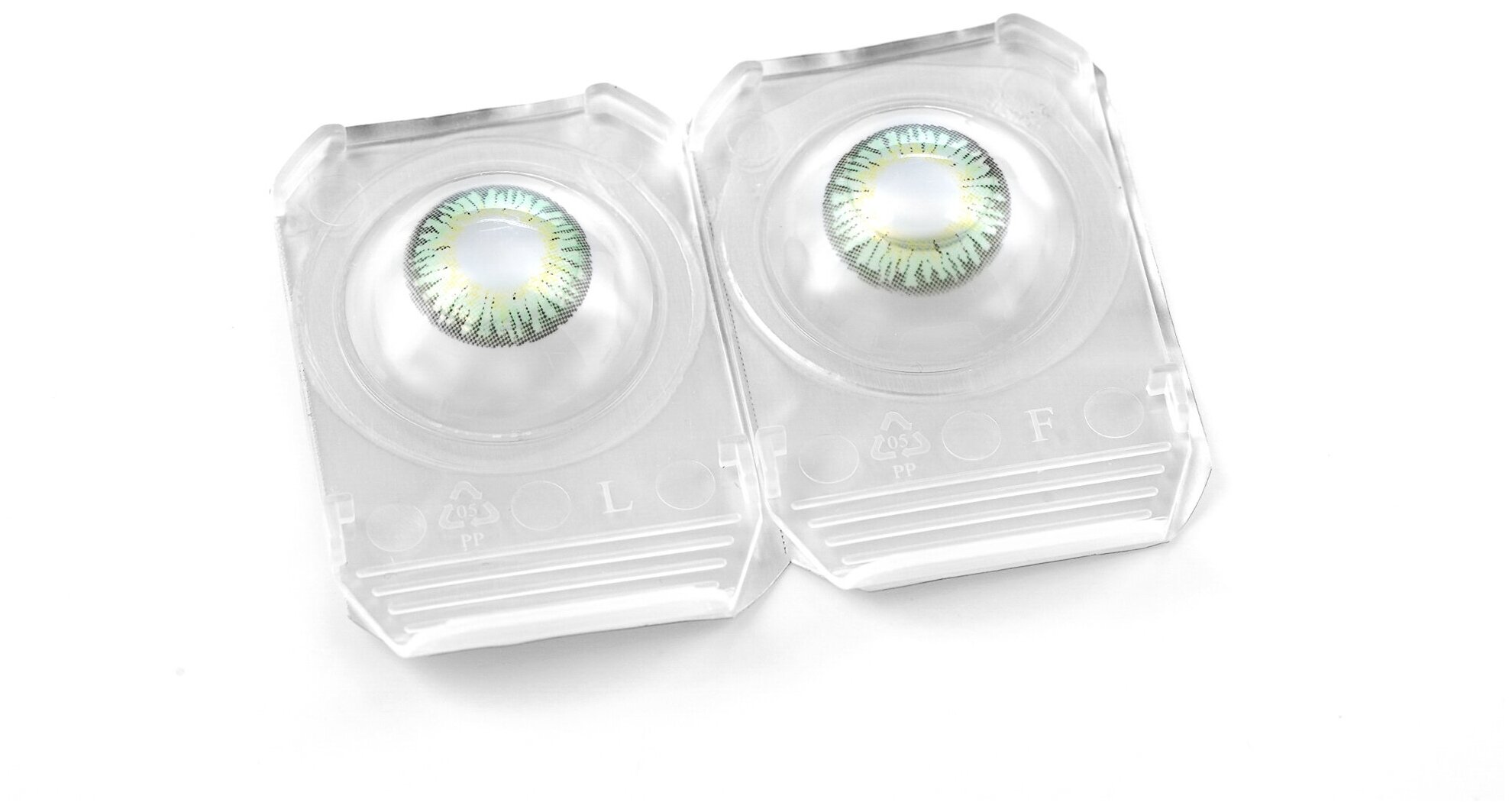 Цветные контактные линзы OKVision Fusion 3 месяца, -4.50 8.6, Green / Yellow, 2 шт. - фотография № 5