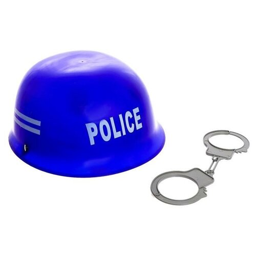 Набор полицейского «Каска и наручники» 2 предмета