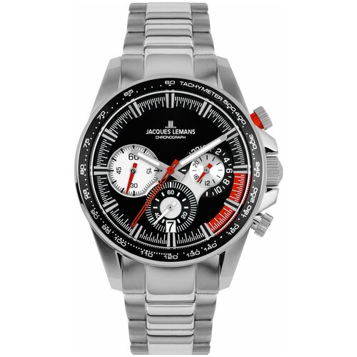 Наручные часы JACQUES LEMANS Sport, черный jacques lemans sport 1 2041i