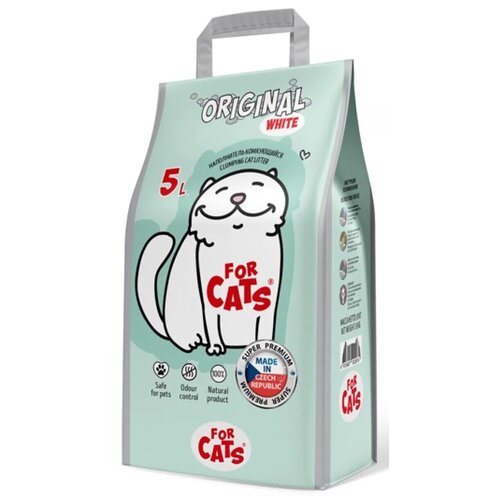 Комкующийся наполнитель For Cats Original White 5л
