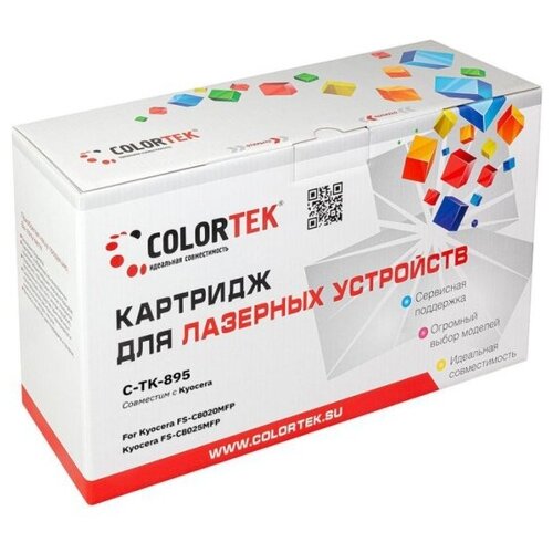 Картридж лазерный Colortek CT-TK-895 черный для принтеров Kyocera картридж лазерный colortek ct tk 340 для принтеров kyocera