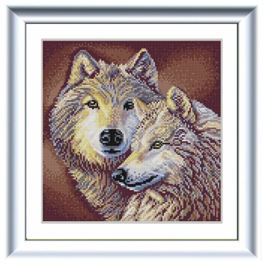 Рисунок на ткани (Бисер) конёк арт. 1305 Волки 25х25 см