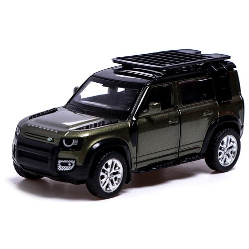 фото Машина металлическая land rover defender 110, 1:43, инерция, открываются двери, цвет красный автоград