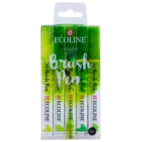 Royal Talens Набор маркеров Ecoline 5шт зеленые цвета