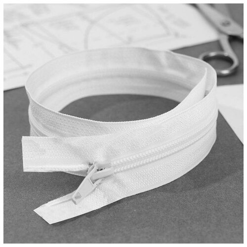 Молния Спираль 7 разъёмная 60 см цвет белый 101 10 шт 441₽