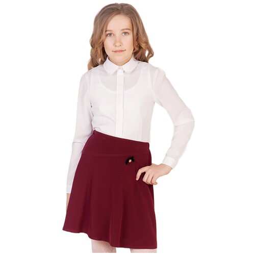 фото Школьная юбка инфанта, мини, размер 170-88, бордовый