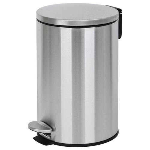 Ведро-контейнер для мусора OfficeClean Professional Simple, 12 л, нержавеющая сталь, хром (329047)