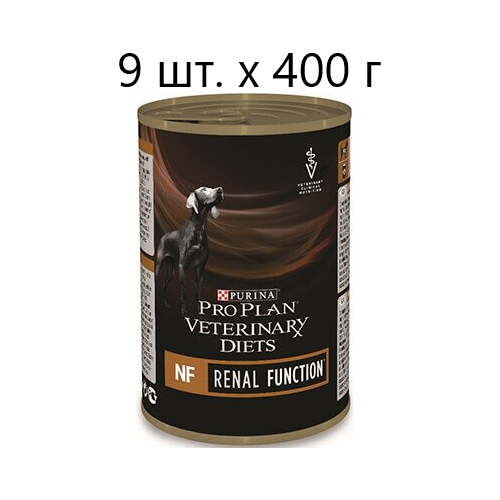 Влажный корм для собак Purina Pro Plan Veterinary Diets NF RENAL FUNCTION, при патологии почек, 10 шт. х 400 г