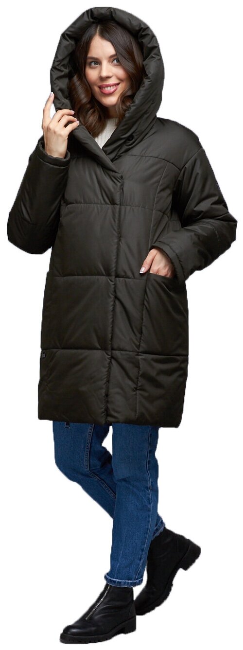 куртка  MFIN зимняя, средней длины, силуэт прямой, капюшон, утепленная, размер 48(58RU)