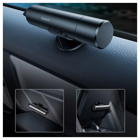 Молоток Baseus Sharp Tool Safety Hammer(Window-breaking+Safety belt cutting) Серый CRSFH-0G