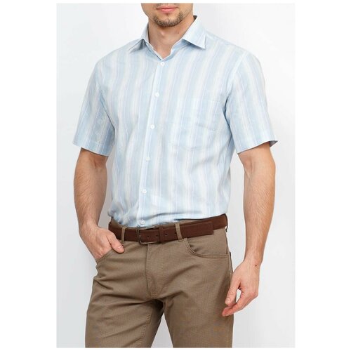 фото Рубашка greg, размер 174-184/40, голубой