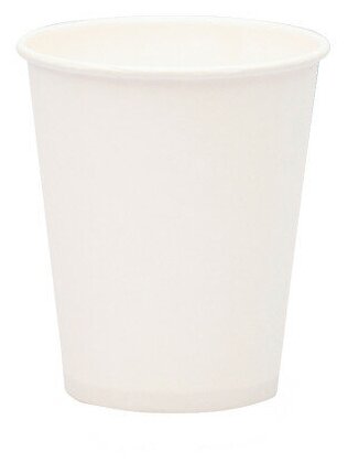 Одноразовые бумажные стаканчики 250 мл, 50 шт для кофе и чая, для горячих и холодных напитков, цвет белый - фотография № 1