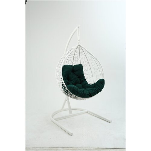 Кресло подвесное бароло, белый/зеленый