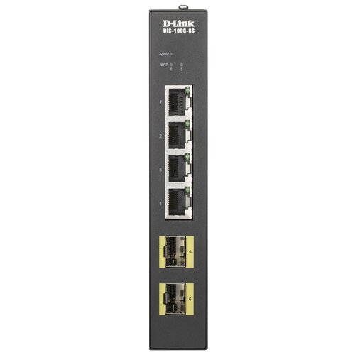 Коммутатор D-Link Dis-100g-6s Dis-100g-6sa 4G 2SFP неуправляемый Dis-100g-6sa1a 1305500₽