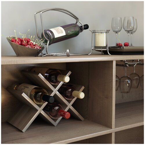 Полка для бутылок Каберне коричневая