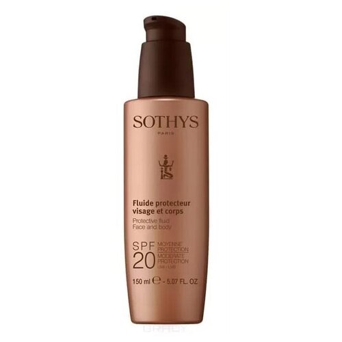 Купить Sothys, Солнцезащитный крем-молочко с SPF20 для лица и тела Protective Fluid Face And Body SPF20 Moderate Protection UVA UVB 150 мл.