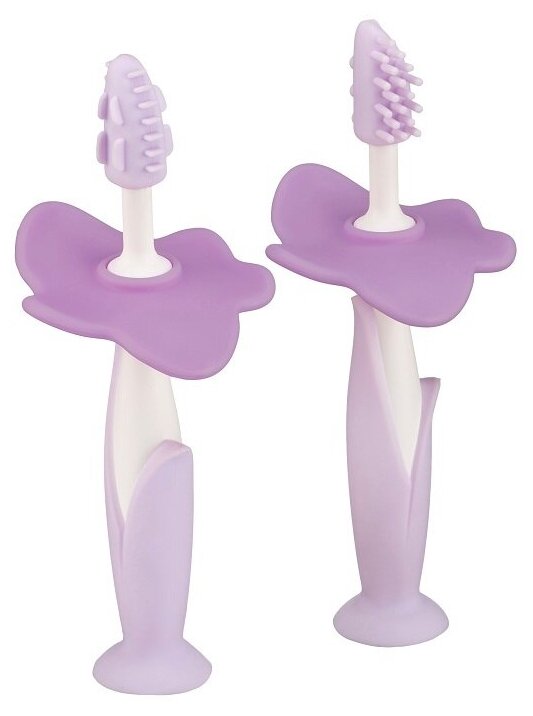 Набор: щетки детские зубные массажер для десен от ROXY-KIDS 2 шт, цвет лавандовый