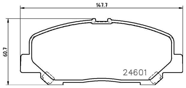 Дисковые тормозные колодки передние NISSHINBO NP1113 (1 шт.)