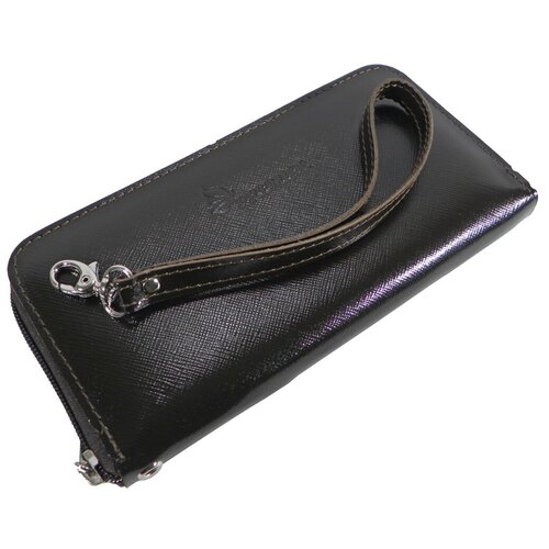 фото Кошелек женский из натуральной кожи, маленький бумажник для денег, портмоне на каждый день темно-коричневый cro-s-4-488 кроко