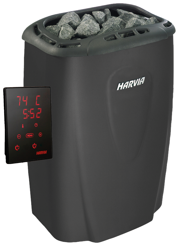 HARVIA Электрическая печь Moderna V45XE Black с выносным пультом в комплекте, артикул HVE454XEM