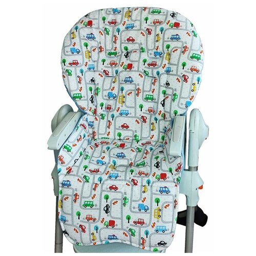 Двусторонний сменный вкладыш Стрекоза к стулу для кормления бренда Happy Baby William/Classic, Автотрек