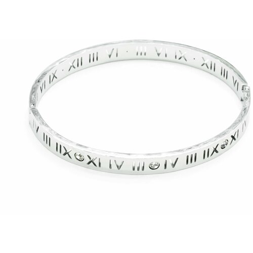 Жесткий браслет Kalinka modern story, кристалл, 1 шт., размер S, серебристый драматичное кольцо с цирконами 17 размер kalinka