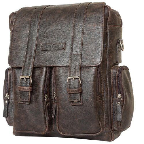 кожаный рюкзак carlo gattini lanciano 3066 02 темно коричневый brown Рюкзак Carlo Gattini, коричневый