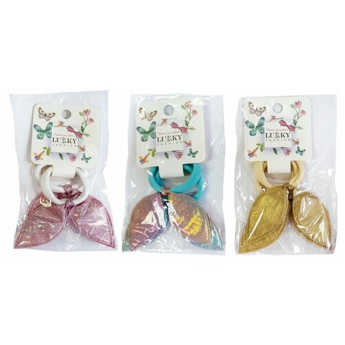 Резинки для волос Lukky Fashion блестящий бантик, 2шт