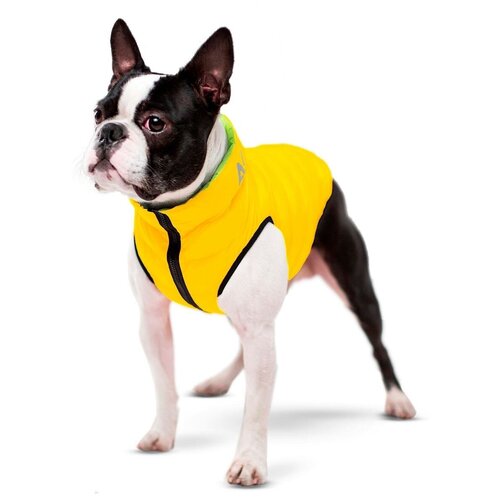 Курточка для собак AiryVest двусторонняя, размер L 55, салатово-желтая airyvest lumi курточка двухсторонняя светящаяся салатово голубая l 55