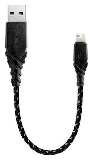 Кабель EnergEA NyloGlitz для Apple lightning 0,18м black