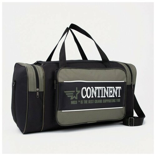 фото Сумка спортивная на молнии, цвет чёрный/зелёный нет бренда