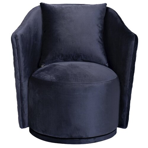 фото Garda decor кресло verona basic вращающееся велюровое темно-синее