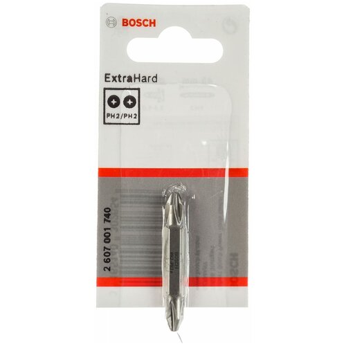 Бита двусторонняя (25 мм; 1 шт) PH2-PH2 Bosch 2.607.001.740 биты extra hard 3 89 мм ph2 bosch 2607001535 bosch арт 2607001535